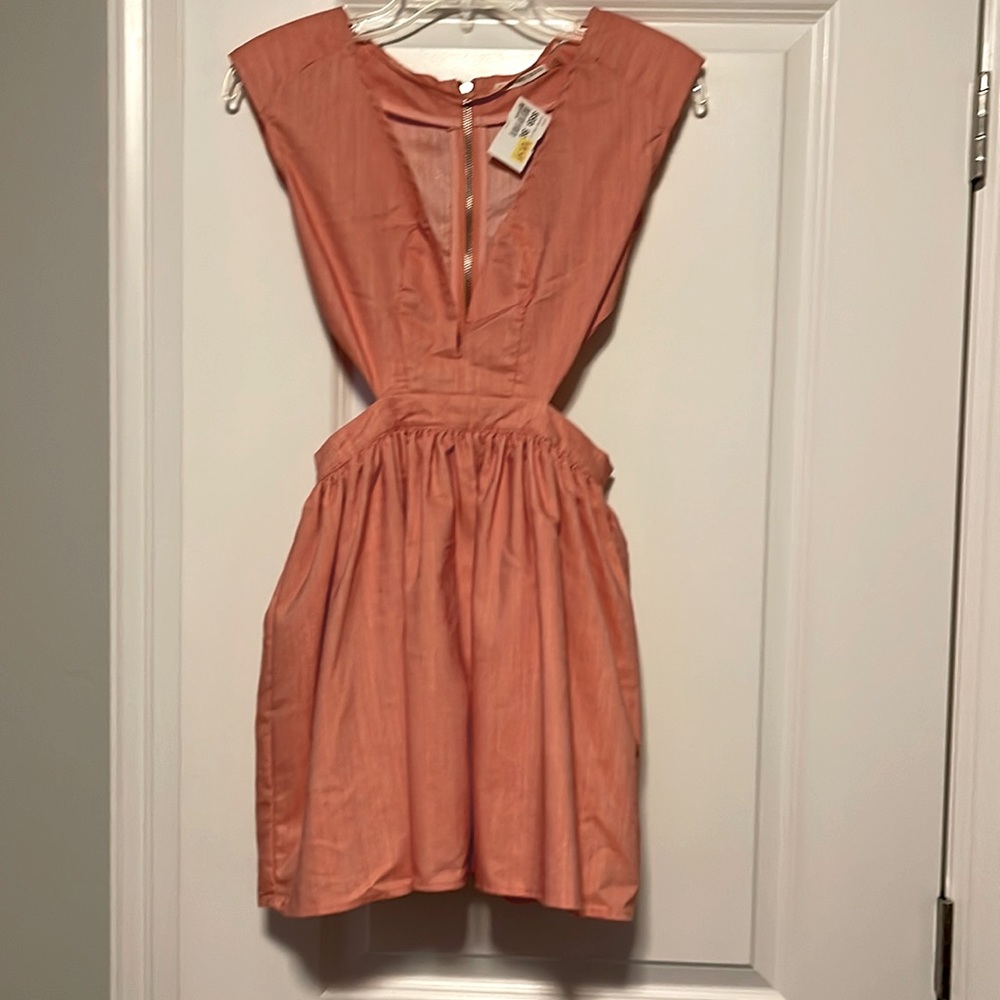 Lucca boutiques coral cutout dress